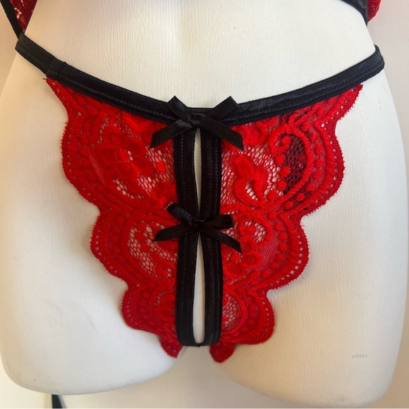 Lingerie Open Cup Lace Bustier - Picture 5 of 8